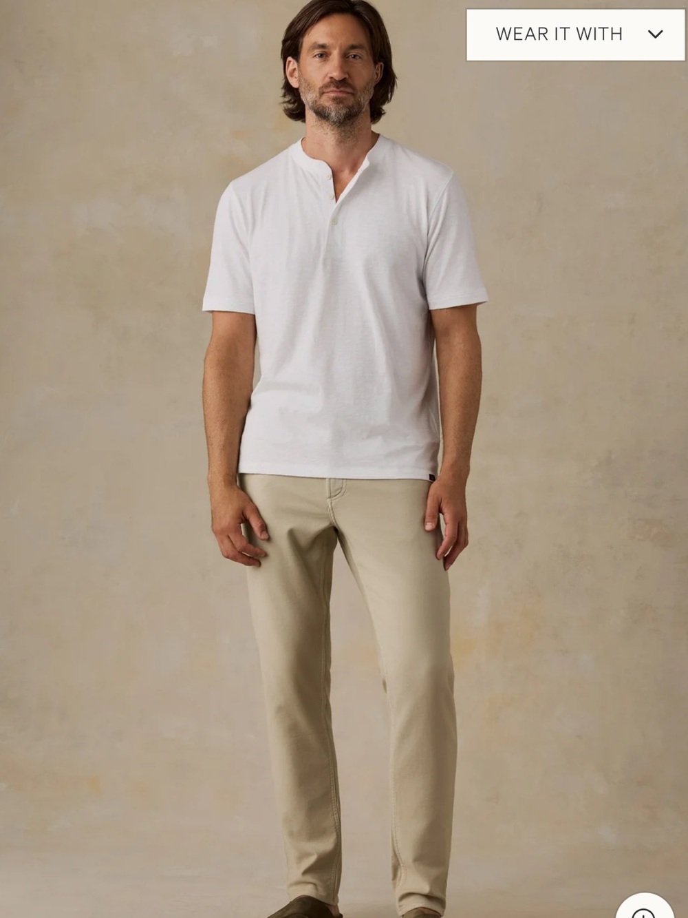 Faherty Stretch Terry 5-Pocket Pant - Stone Sz 34